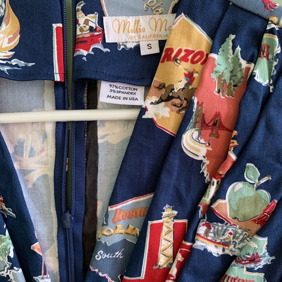 Millie Moore Pinup Wiggle Dress Small - Picture 4 of 11